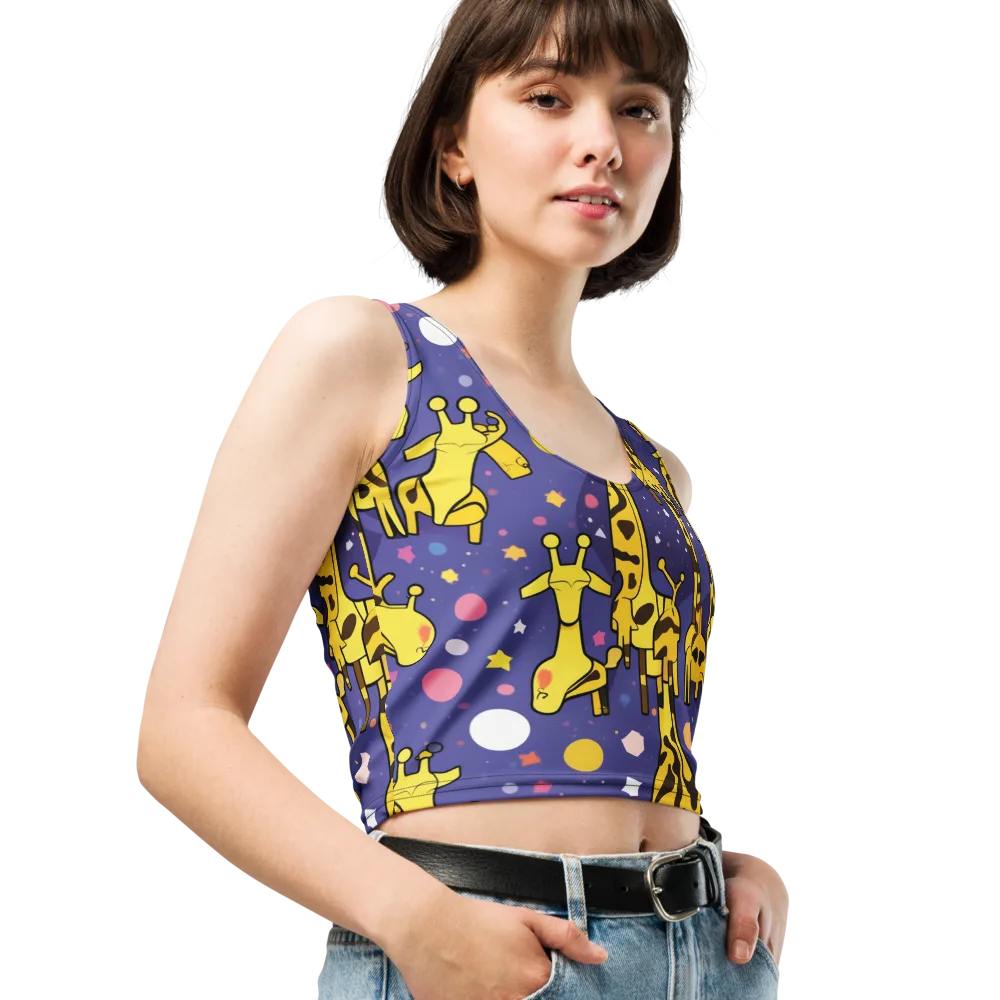 Cosmic Giraffe on Crop Top — Right Front