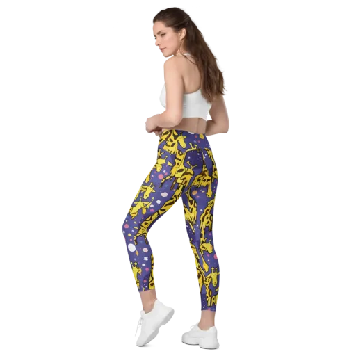 Cosmic Giraffe on a Leggings with Pockets