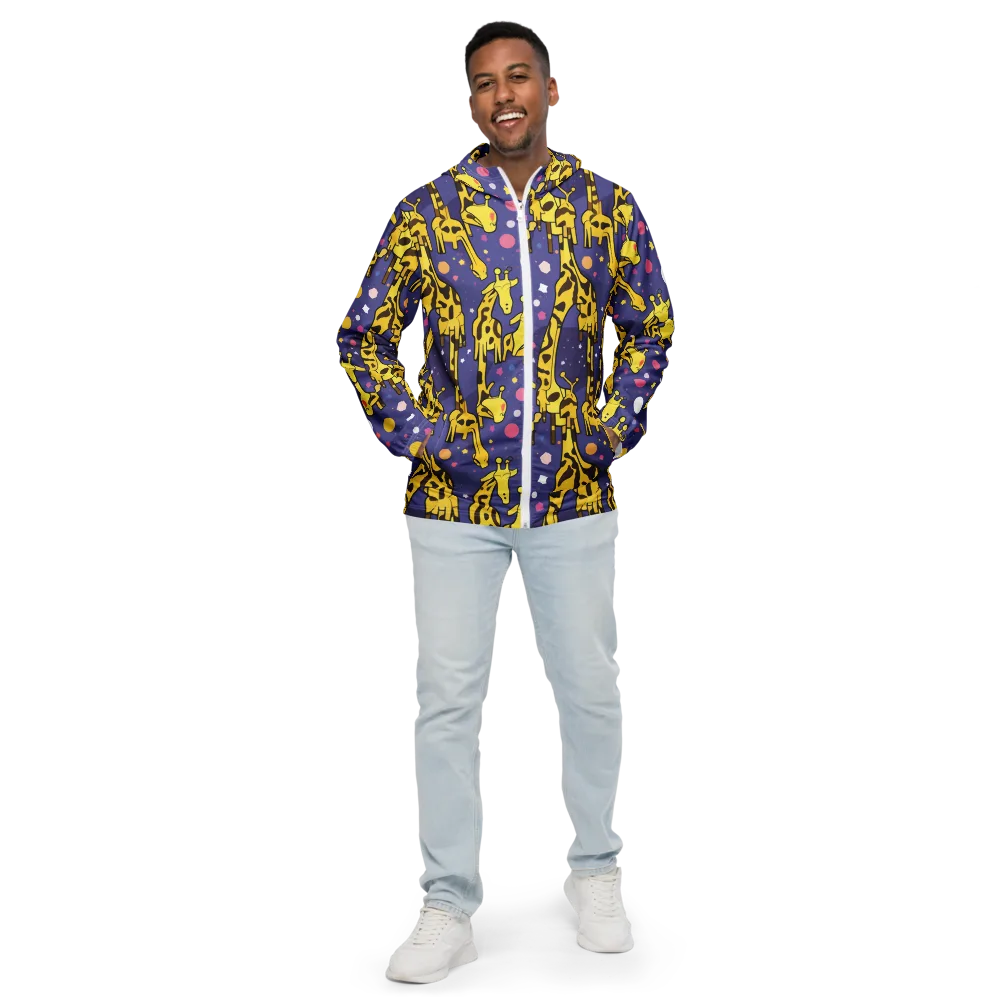 Cosmic Giraffe on Men's Windbreaker — Front