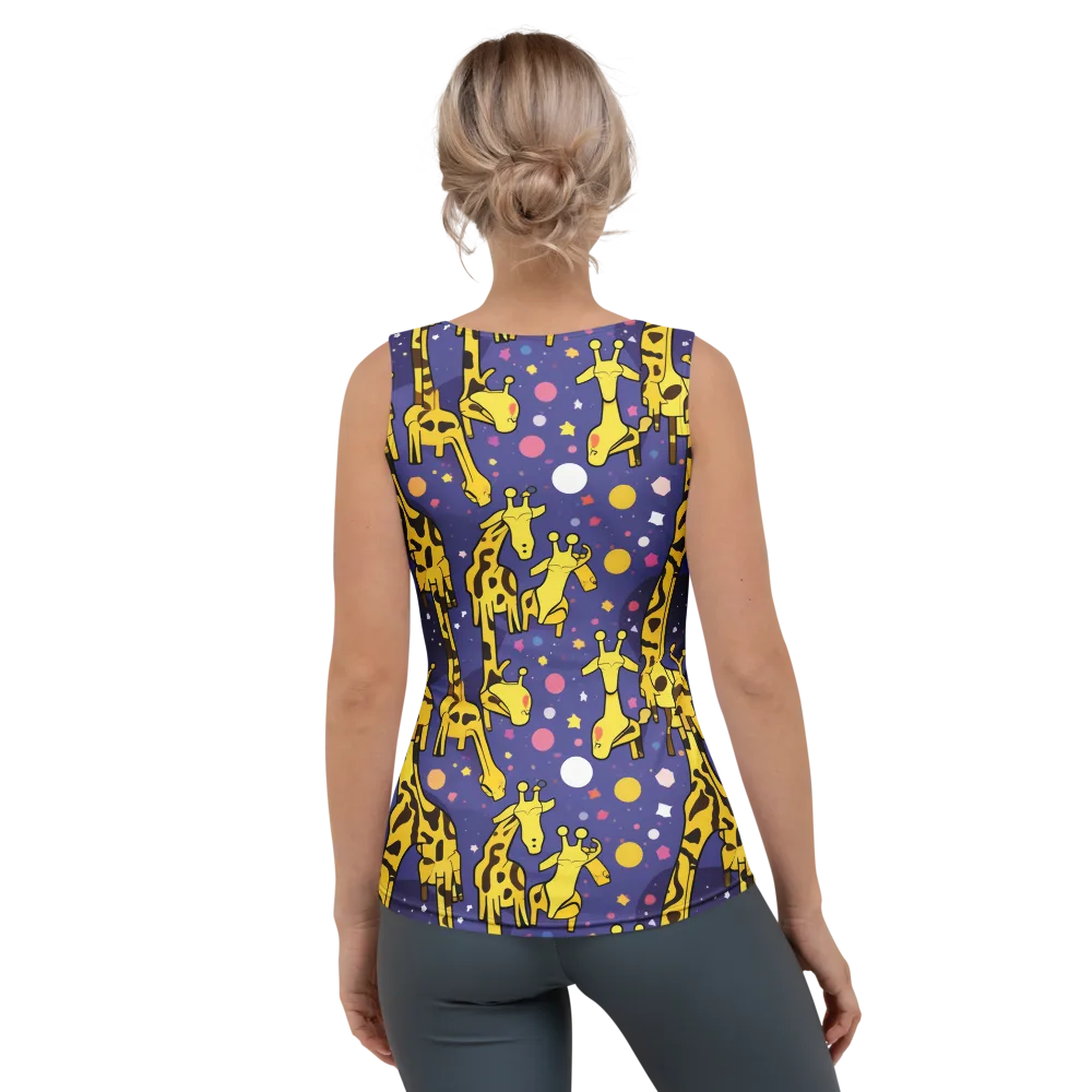 Cosmic Giraffe on Women's Tank Top — Back