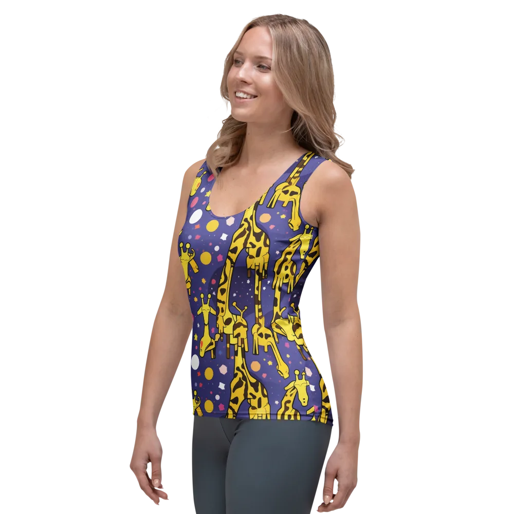 Cosmic Giraffe on Women's Tank Top — Left Front