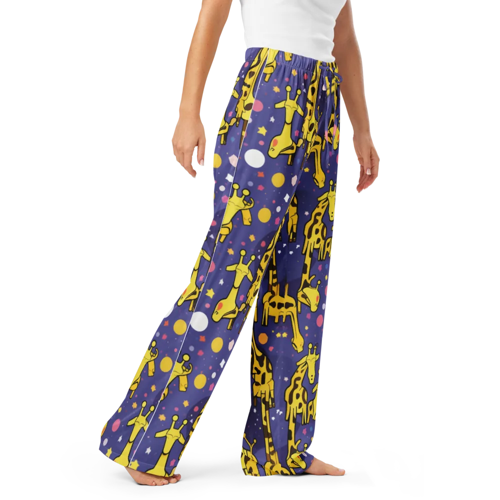 Cosmic Giraffe on Women's Pajama Pants — Right Front
