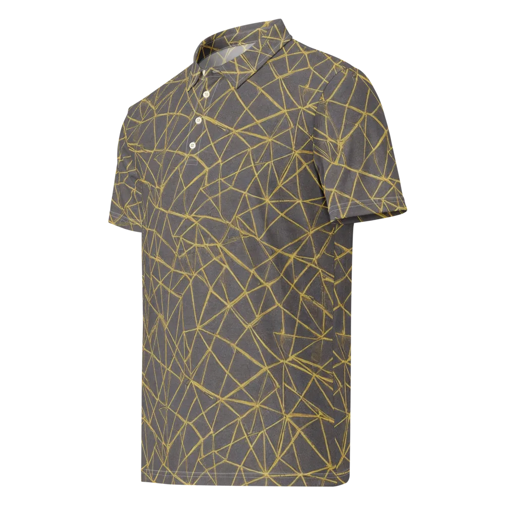 Aurum Web on Men's Slim Fit Polo Shirt — Left Front