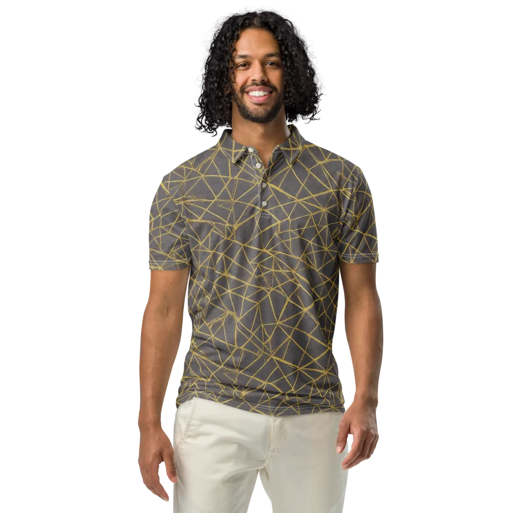 Aurum Web on Men's Slim Fit Polo Shirt — Front