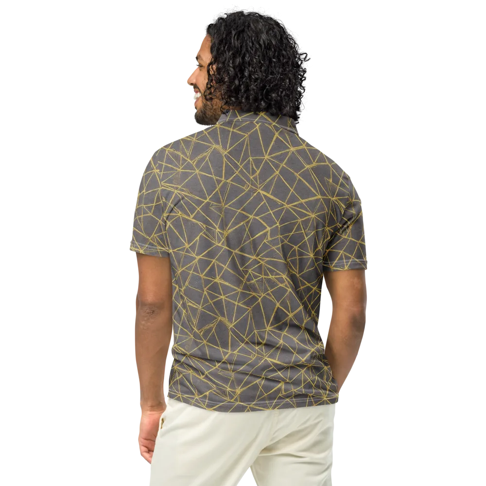 Aurum Web on Men's Slim Fit Polo Shirt — Back
