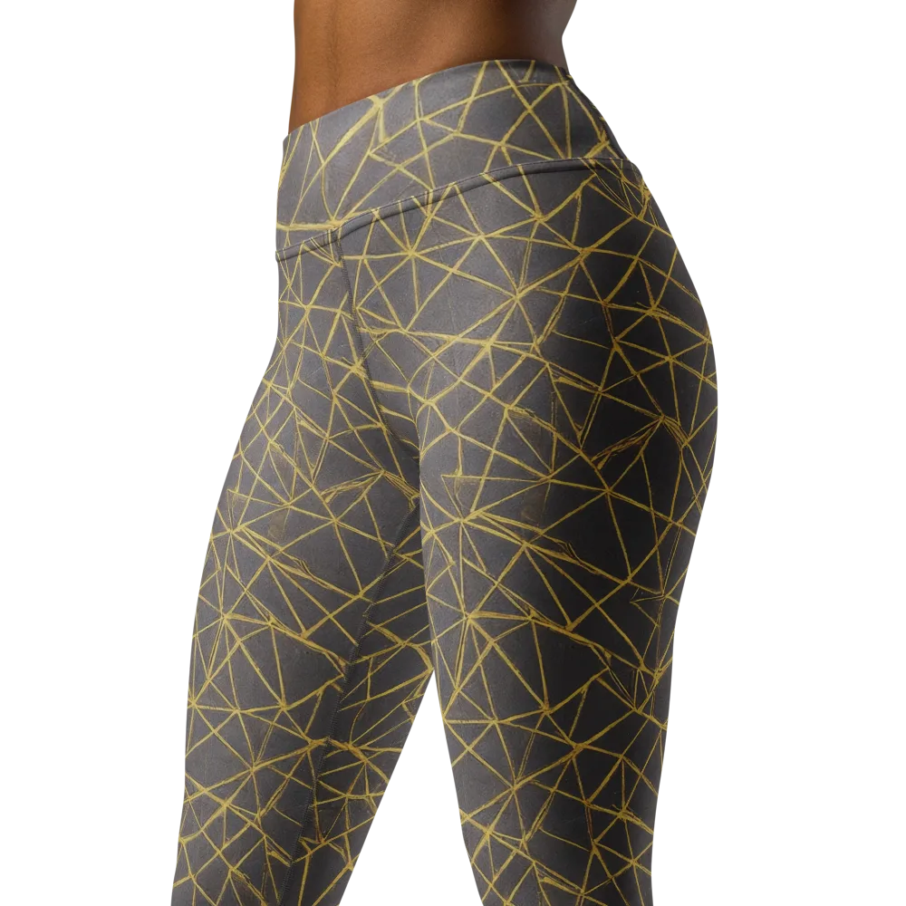 Aurum Web on Yoga Leggings — Left Front