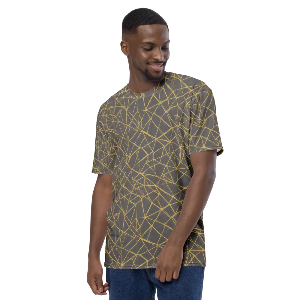 Aurum Web on Men's Crew Neck T-Shirt — Left