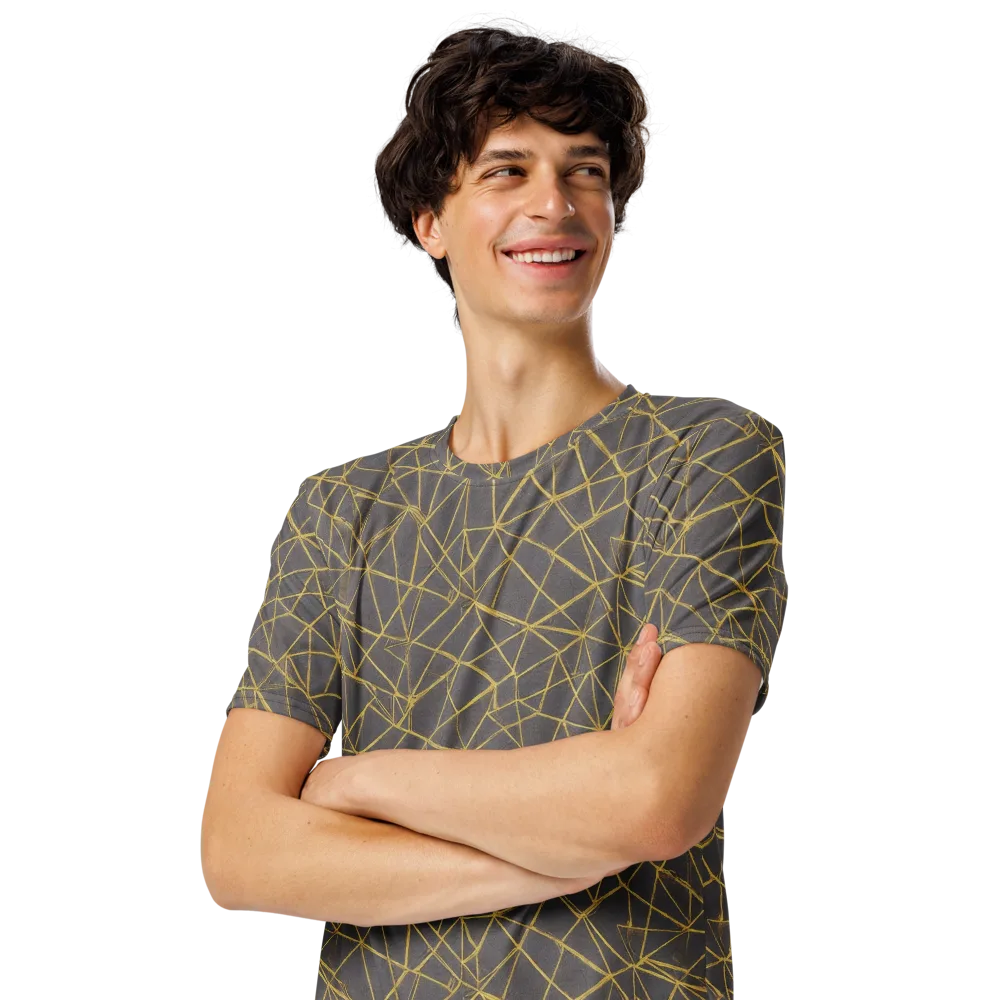 Aurum Web on Men's Crew Neck T-Shirt — Left Front