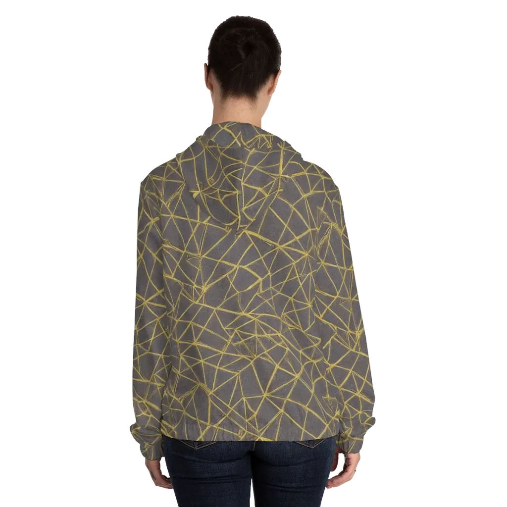 Aurum Web on Women's Full-Zip Hoodie — Back On Person