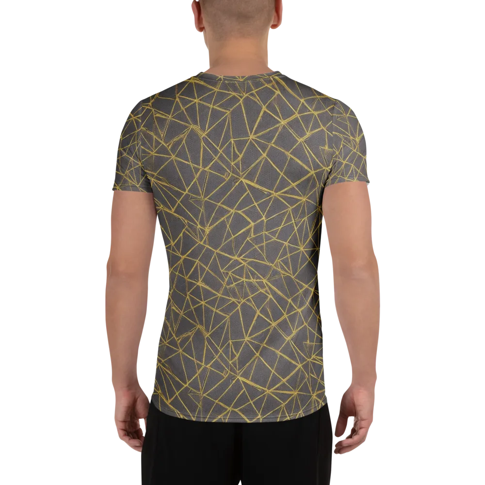 Aurum Web on Men's Athletic T-Shirt — Back
