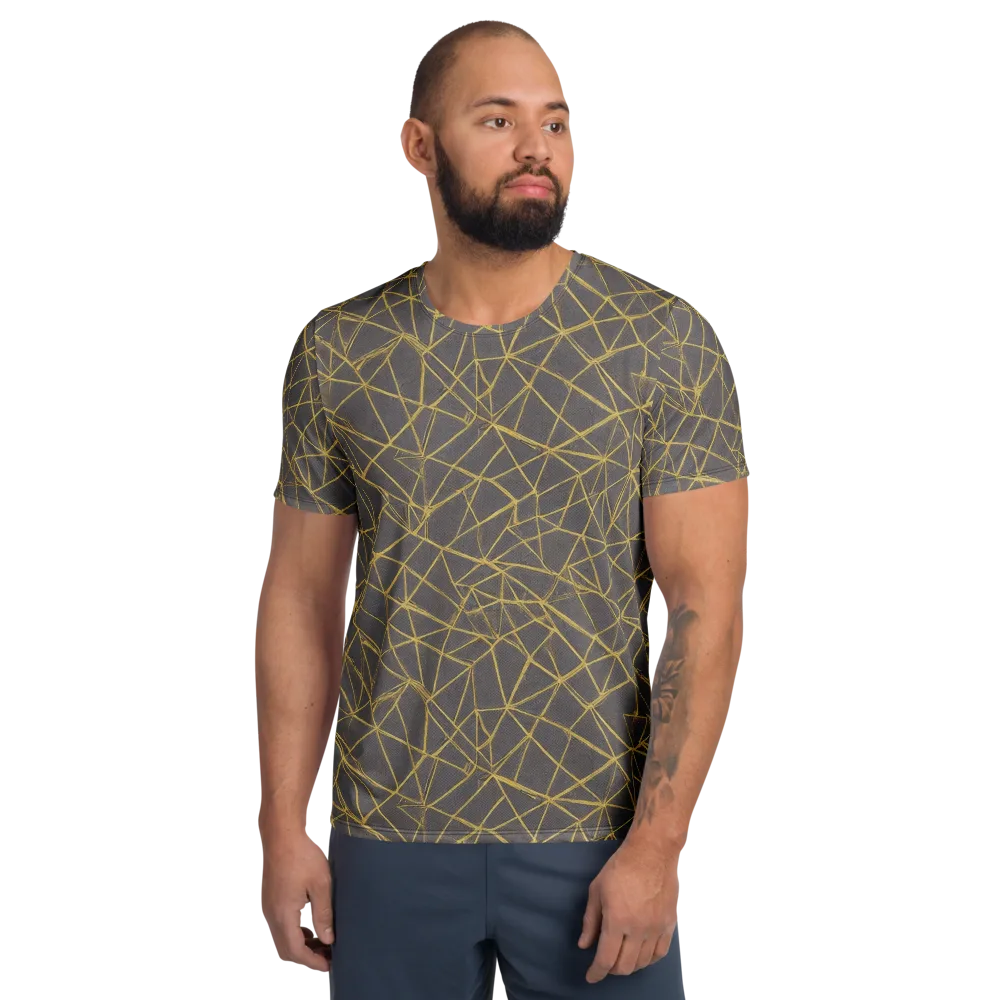 Aurum Web on Men's Athletic T-Shirt — Front