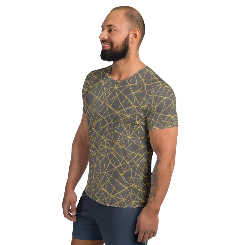Aurum Web on Men's Athletic T-Shirt — Left