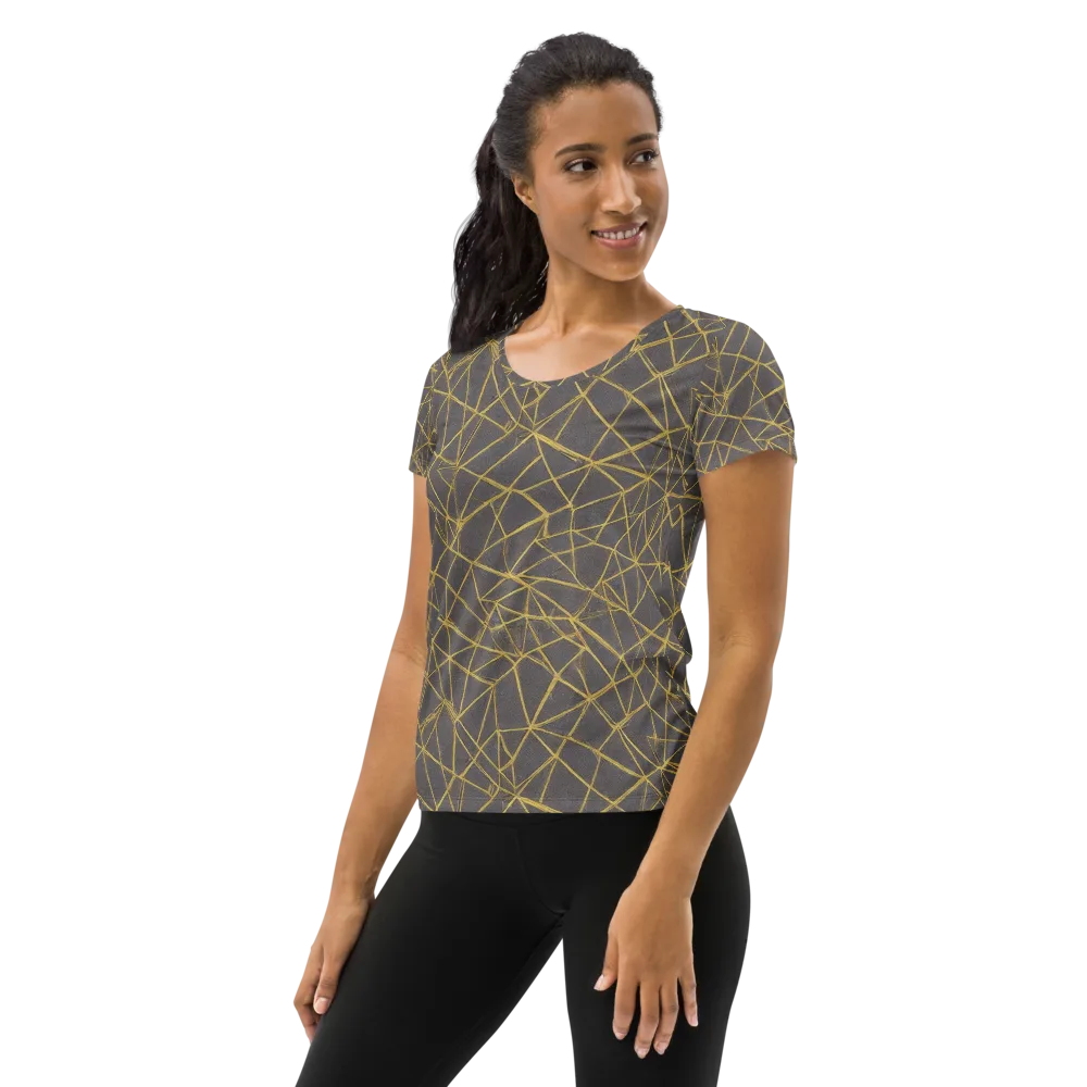 Aurum Web on Women's Athletic T-Shirt — Left