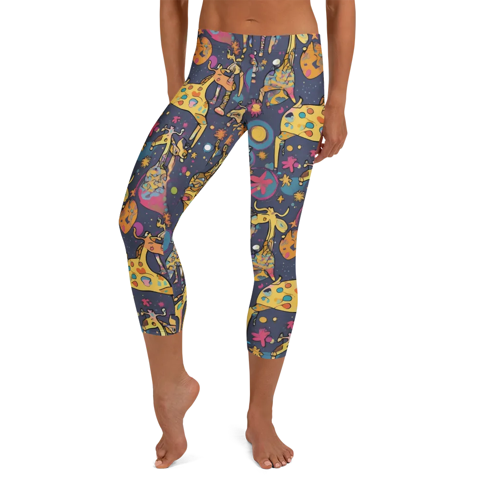 Neon Savannah on Capri Leggings — Front