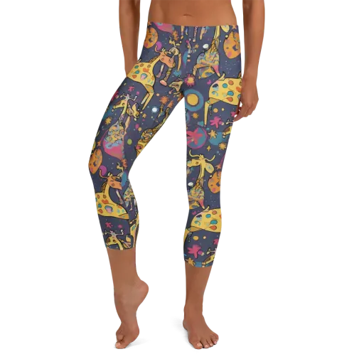 Neon Savannah on a Capri Leggings
