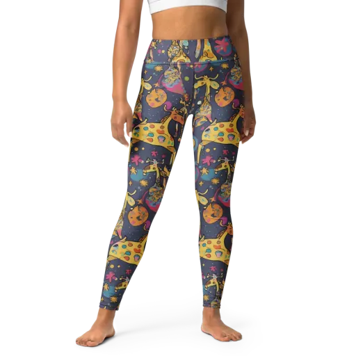Neon Savannah on a Yoga Leggings