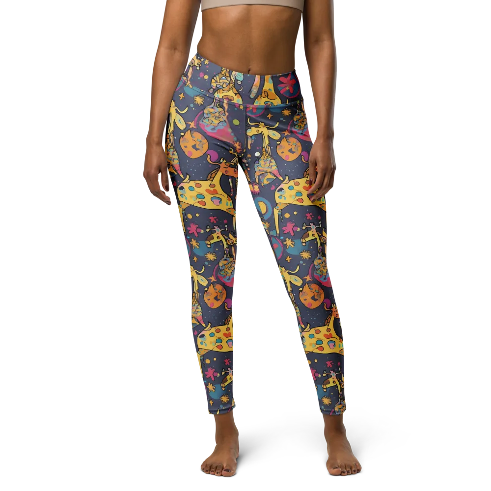 Neon Savannah on Yoga Leggings — Front