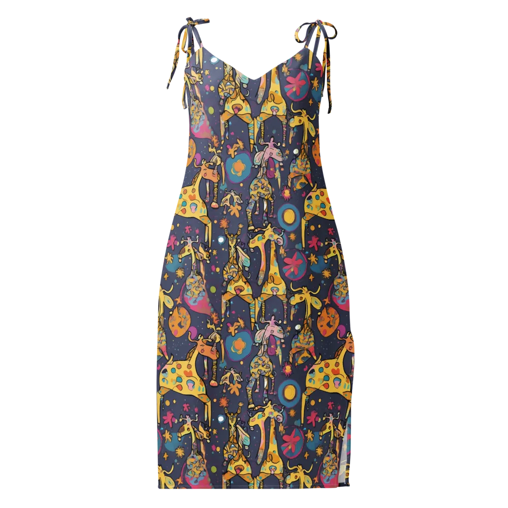 Neon Savannah on Slip Dress — Front