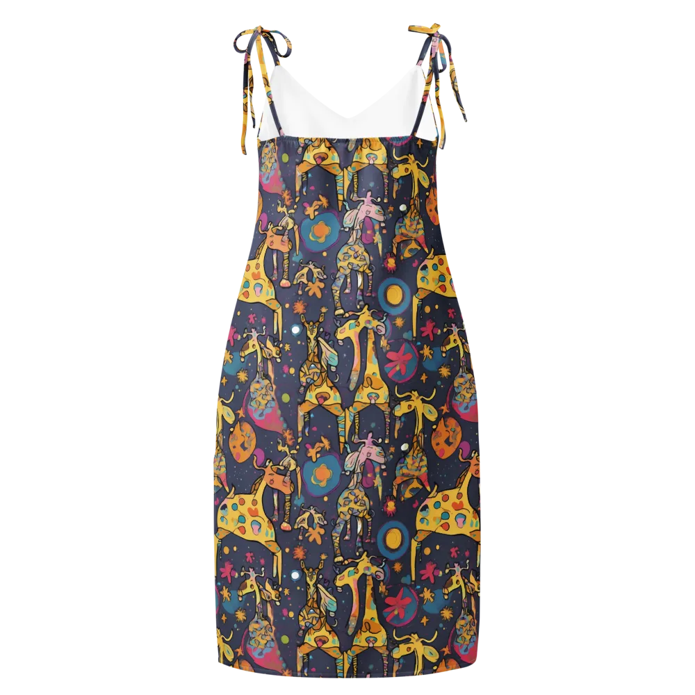 Neon Savannah on Slip Dress — Back