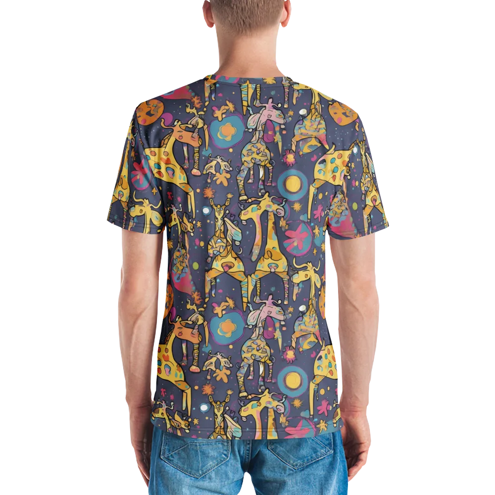 Neon Savannah on Men's Crew Neck T-Shirt — Back
