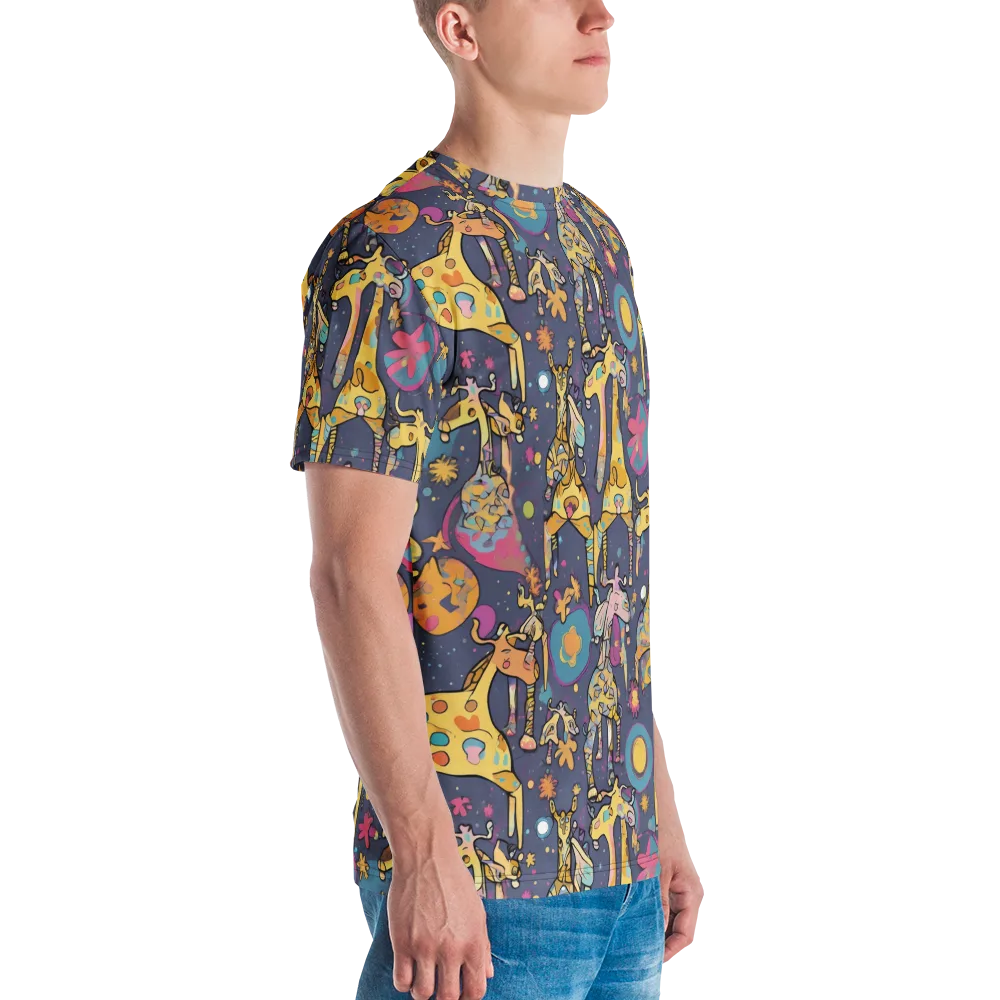 Neon Savannah on Men's Crew Neck T-Shirt — Right