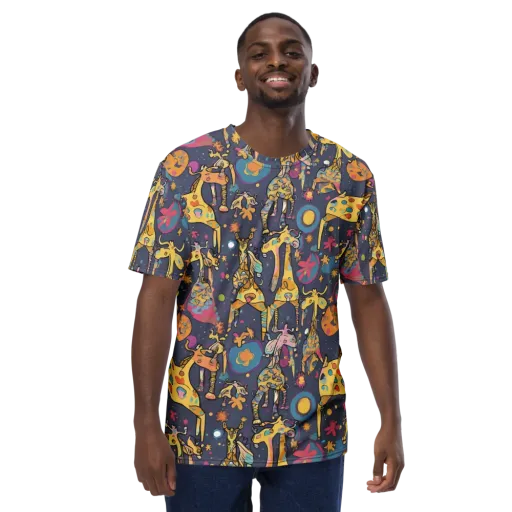 Neon Savannah on a Men's Crew Neck T-Shirt