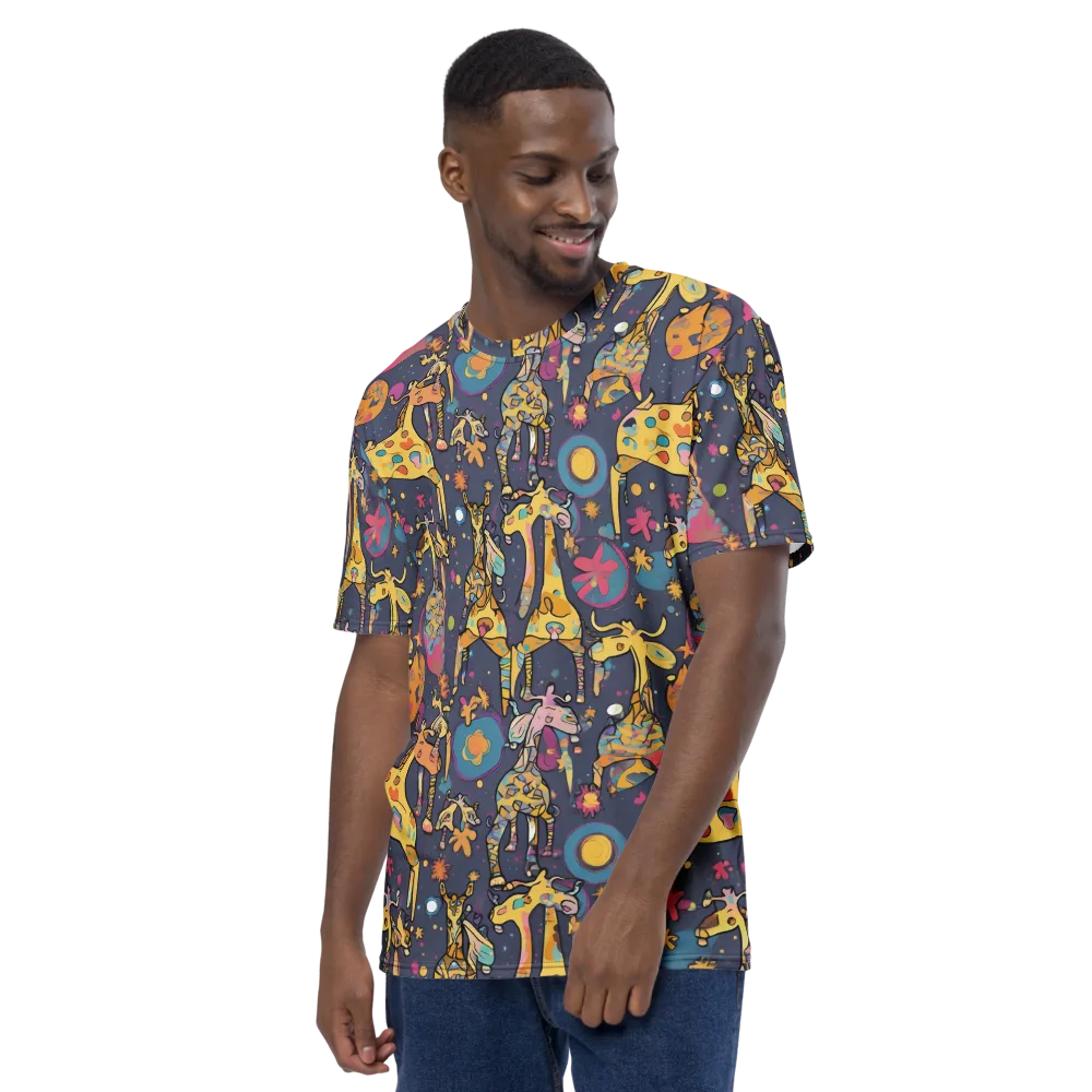 Neon Savannah on Men's Crew Neck T-Shirt — Left