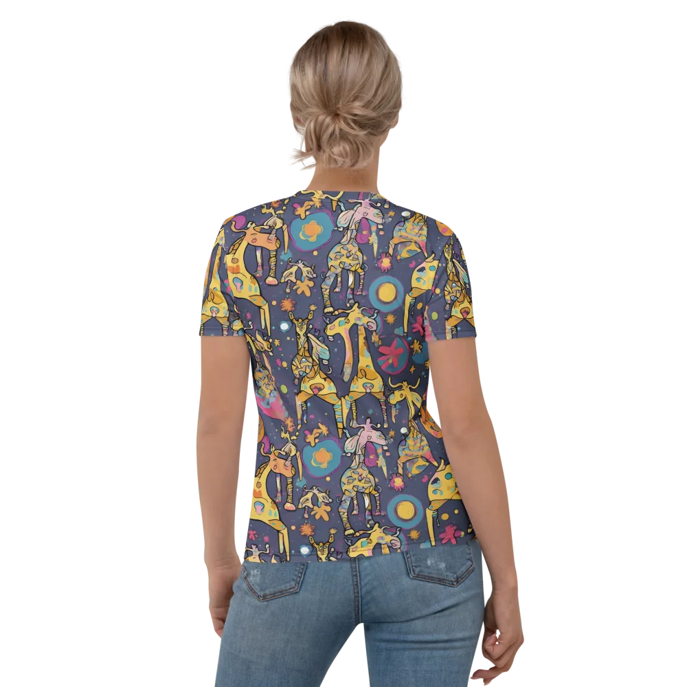 Neon Savannah on Women's Crew Neck T-Shirt — Back