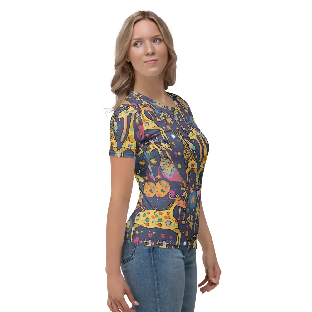 Neon Savannah on Women's Crew Neck T-Shirt — Right