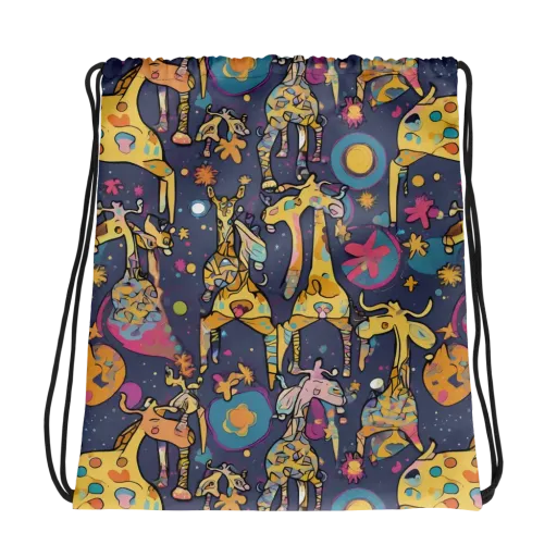 Neon Savannah on a Drawstring Bag