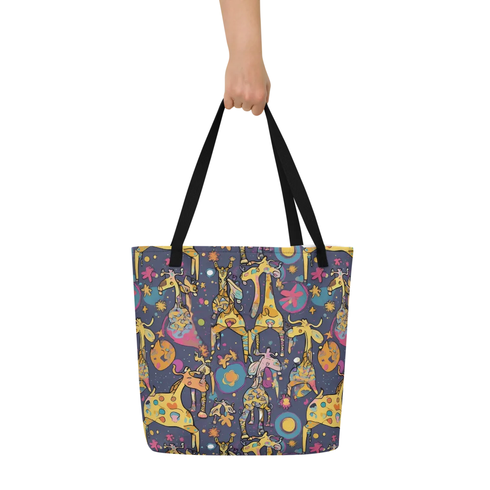Neon Savannah on Large Tote Bag W/ Pocket — Front