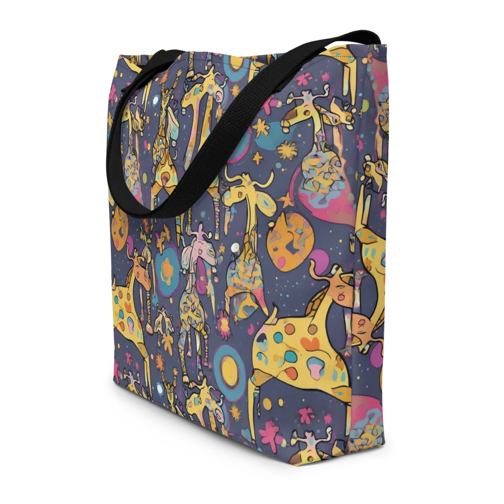 Neon Savannah on Large Tote Bag W/ Pocket — Front