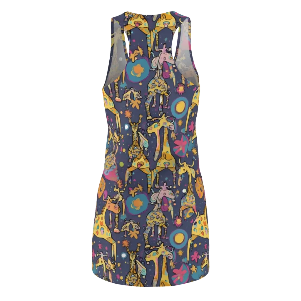 Neon Savannah on Racerback Dress — Back