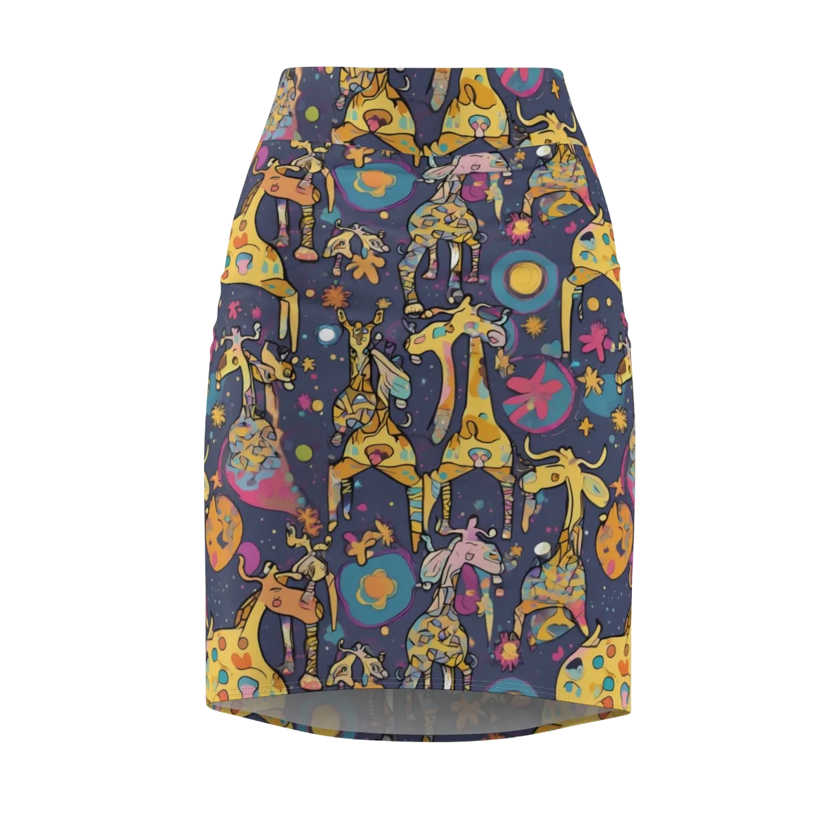 Neon Savannah on Pencil Skirt — Front