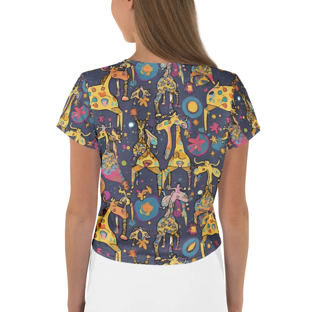 Neon Savannah on Crop Tee — Back
