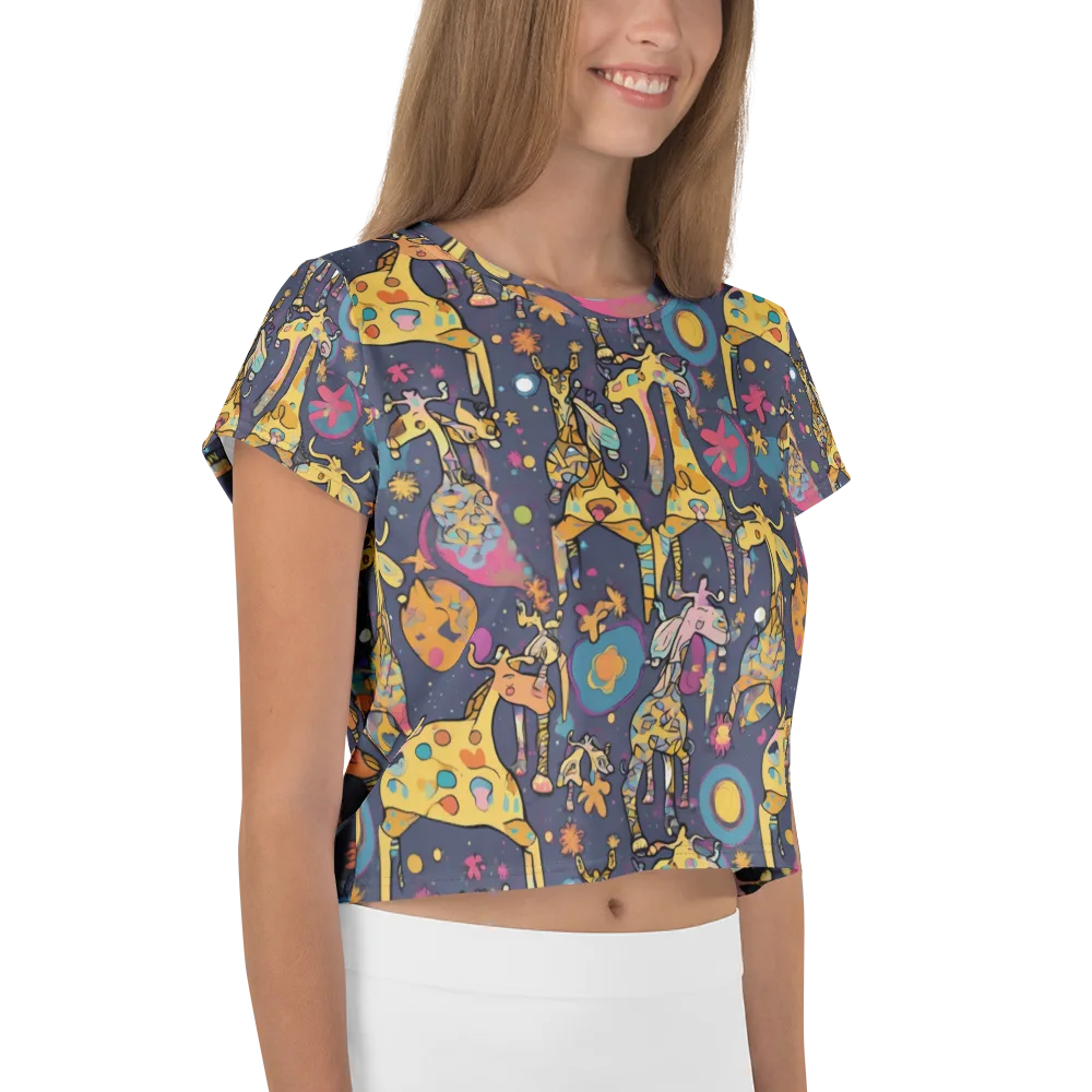 Neon Savannah on Crop Tee — Right