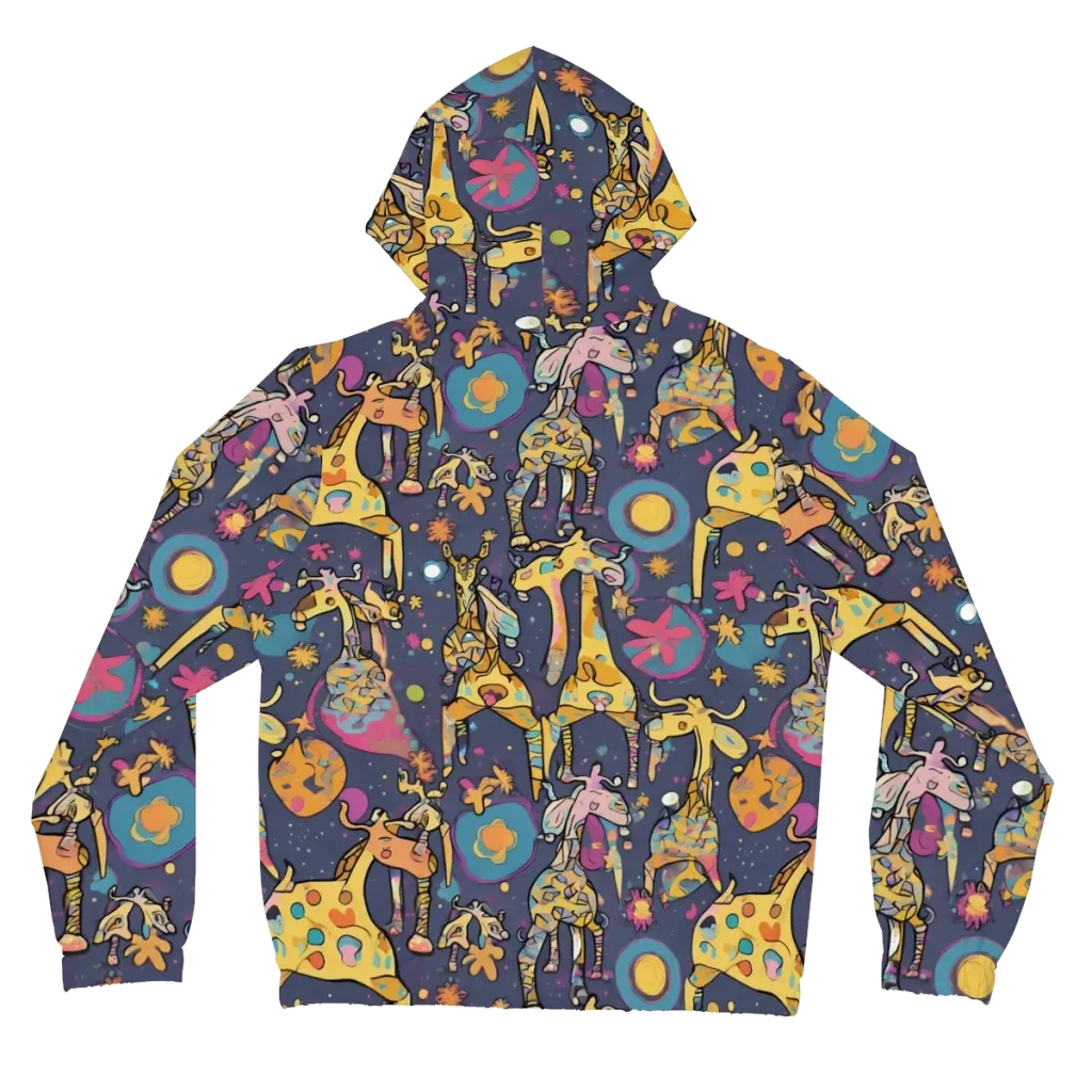 Neon Savannah on Women's Full-Zip Hoodie — Back