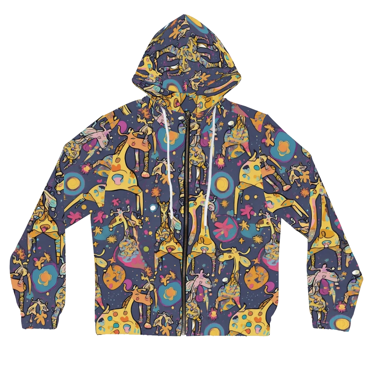 Neon Savannah on Women's Full-Zip Hoodie — Front