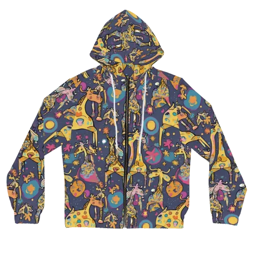 Neon Savannah on a Women's Full-Zip Hoodie