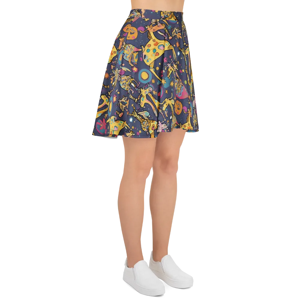Neon Savannah on Skater Skirt — Right