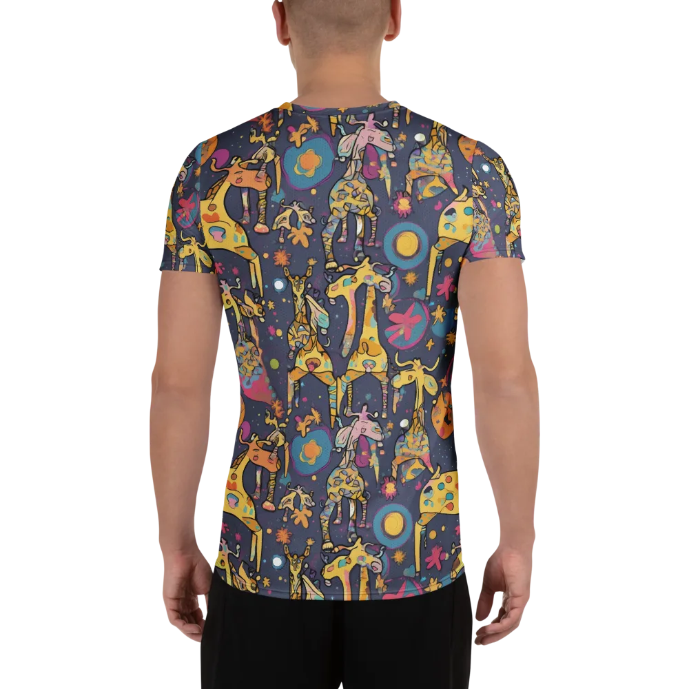 Neon Savannah on Men's Athletic T-Shirt — Back