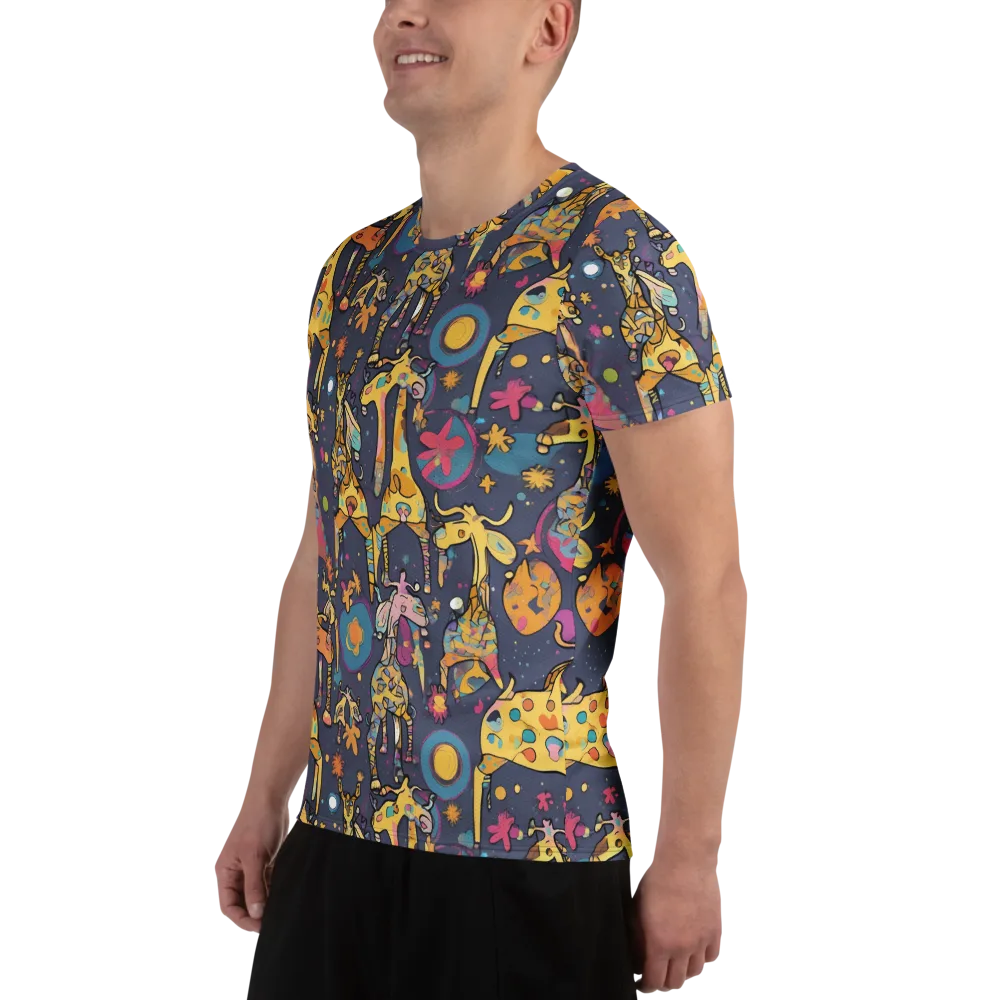 Neon Savannah on Men's Athletic T-Shirt — Left