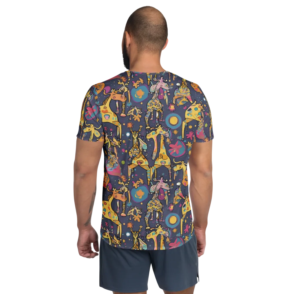 Neon Savannah on Men's Athletic T-Shirt — Back