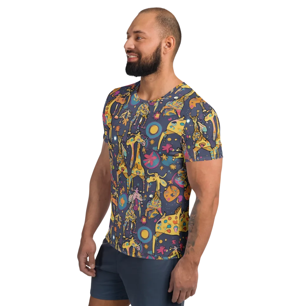 Neon Savannah on Men's Athletic T-Shirt — Left