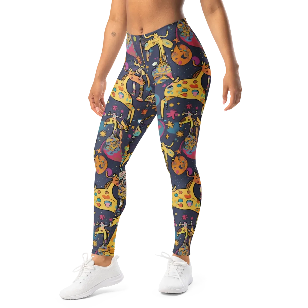Neon Savannah on Leggings — Left Front