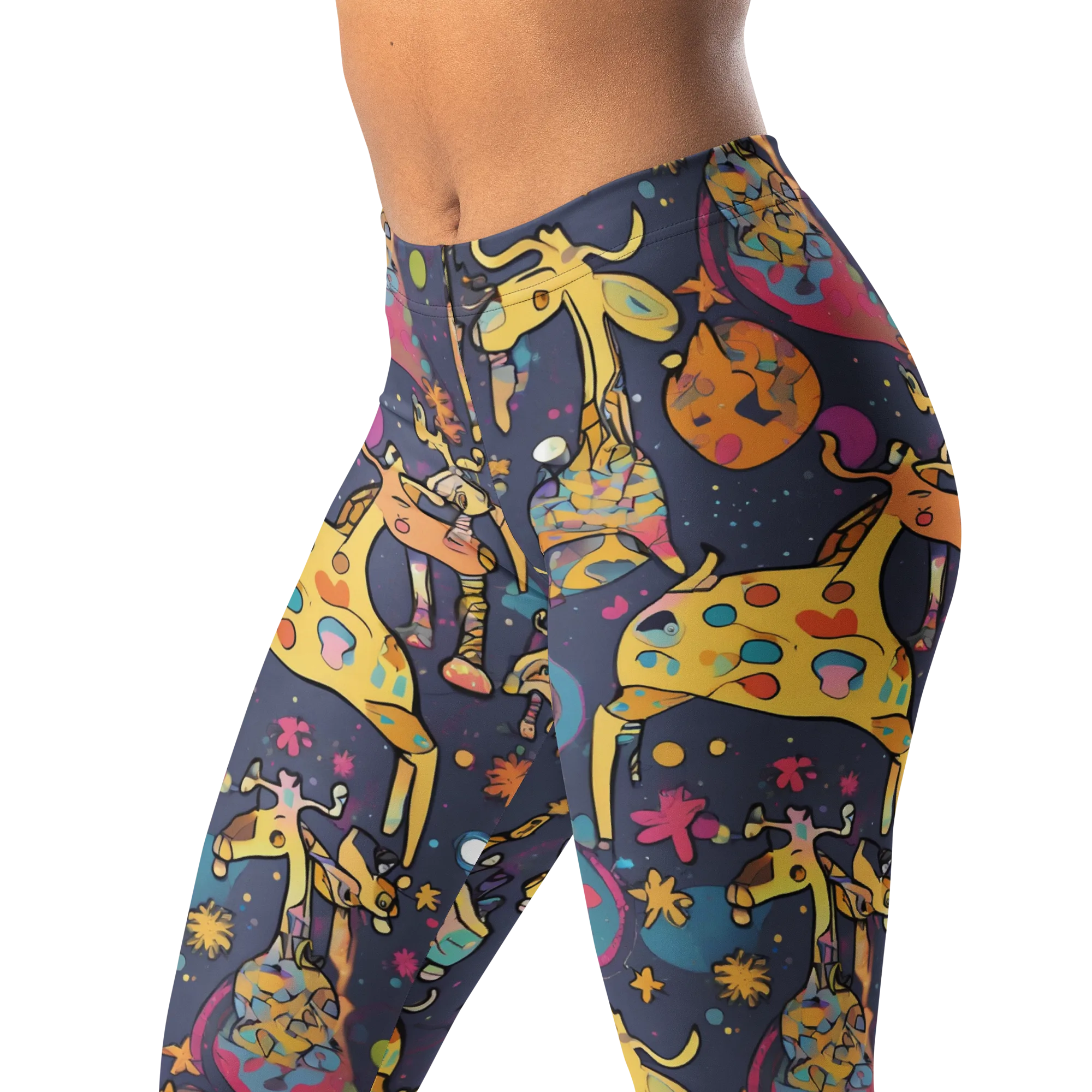 Neon Savannah on Leggings — Left Front