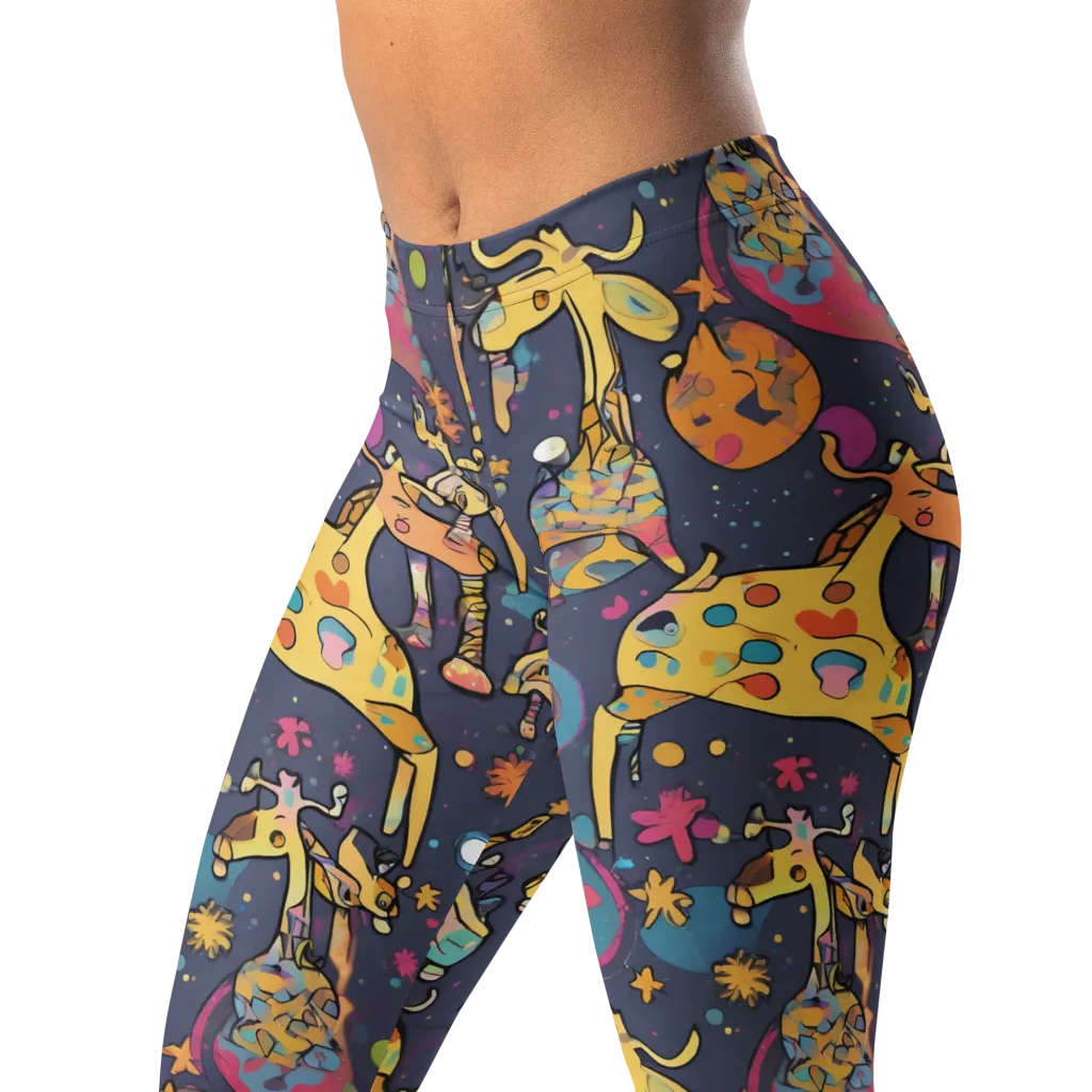 Neon Savannah on Leggings — Left Front