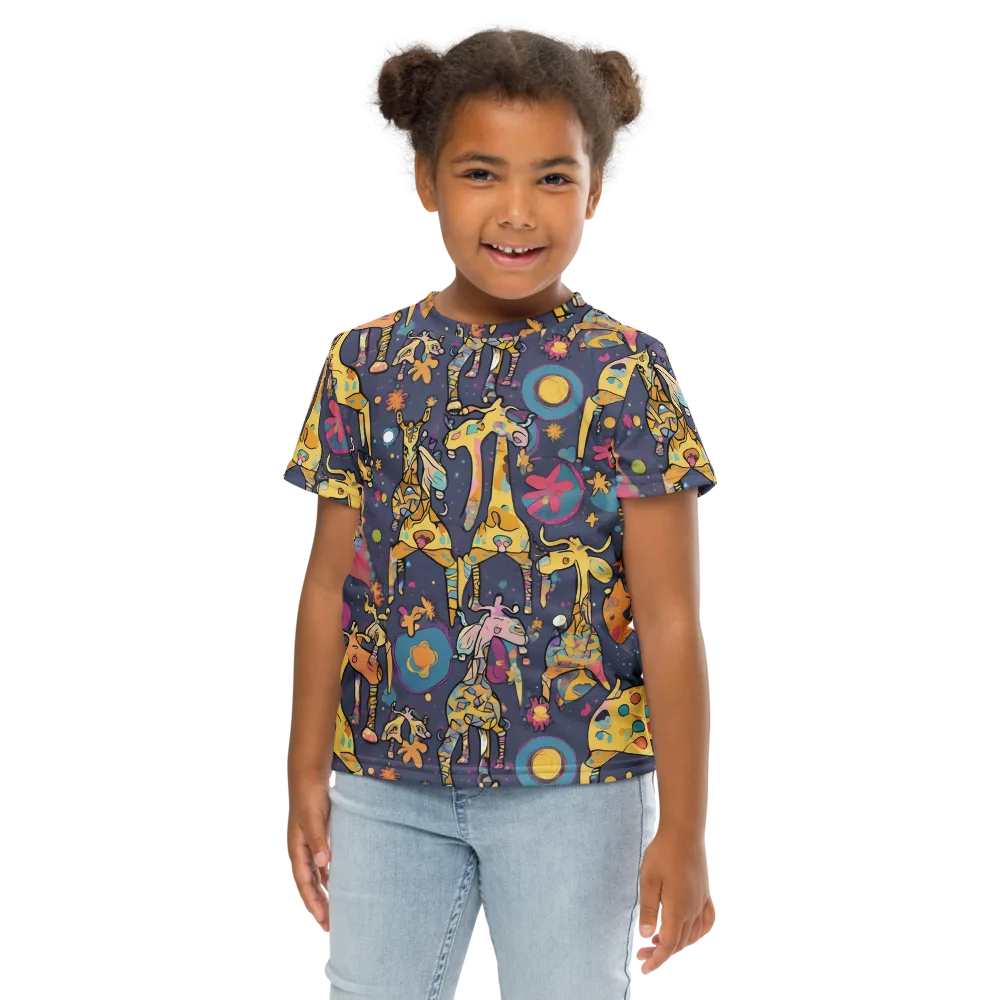 Neon Savannah on Kids Crew Neck T-Shirt — Front