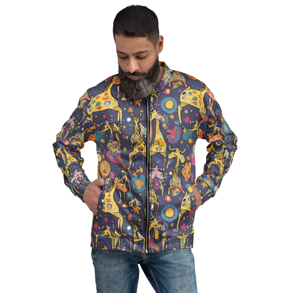 Neon Savannah on Bomber Jacket — Front