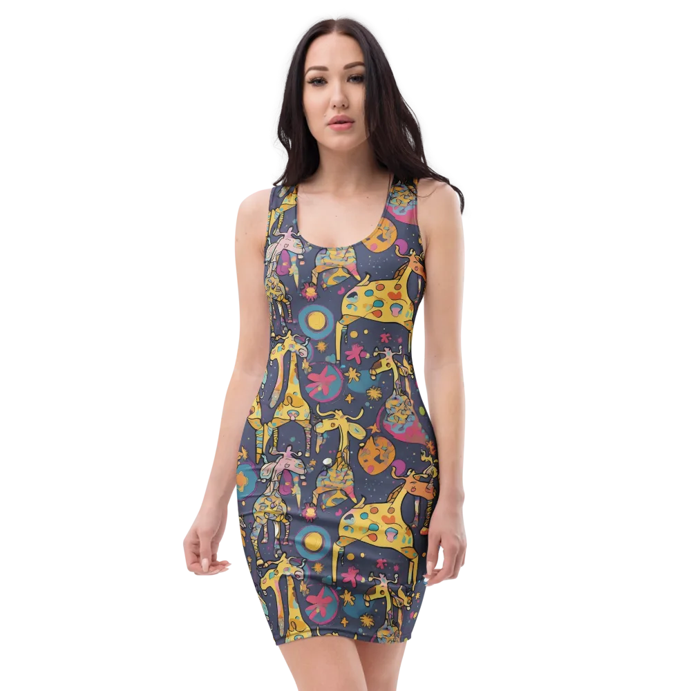 Neon Savannah on Bodycon Dress — Front
